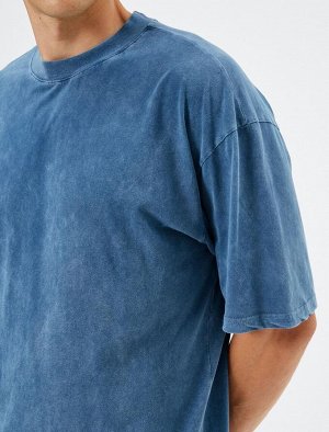 Базовая футболка Хлопок с круглым вырезом и короткими рукавами