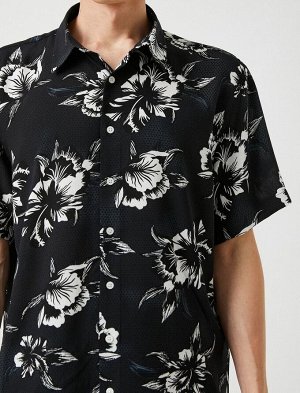 Рубашка с коротким рукавом с цветочным узором