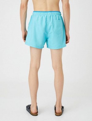 Короткие шорты для плавания с кружевной талией и карманом
