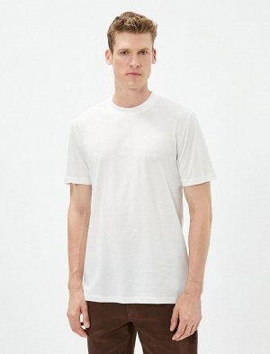 Базовая футболка Slim Fit с круглым вырезом, хлопок