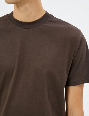 Базовая футболка Slim Fit с круглым вырезом, хлопок