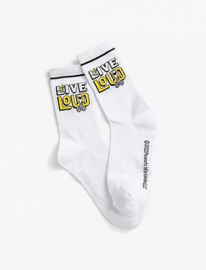 KOTON Мужские носки Snoopy Socket с лицензионной вышивкой