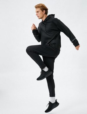 Спортивные штаны Jogger, базовый дизайн с карманами на талии и кружевом