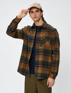 Рубашка Lumberjack с карманом и классическим воротником с длинными рукавами