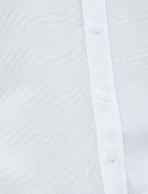 Базовая рубашка Классический воротник с манжетами с длинными рукавами На пуговицах Без железа
