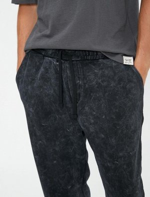 Спортивные брюки с карманами на кружевной талии, которые можно стирать