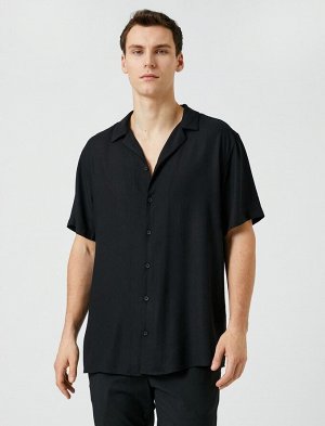 Базовая рубашка с отложным воротником и короткими рукавами Ecovero® Viscose