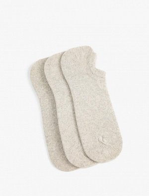 Мужской базовый комплект невидимых носков из трех предметов