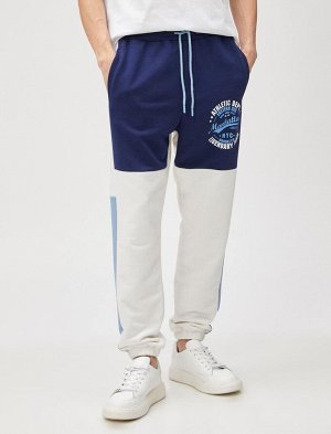 Спортивные штаны College Jogger с кружевной талией и карманами с цветными блоками