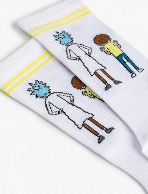 Мужские носки «Рик и Морти» с лицензионной вышивкой