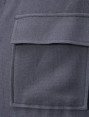 Спортивная рубашка с карманом и детальной кнопкой, классический воротник с длинным рукавом