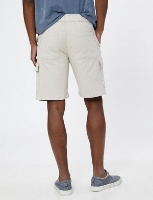 Базовые шорты-карго с кружевной талией и карманами, хлопок