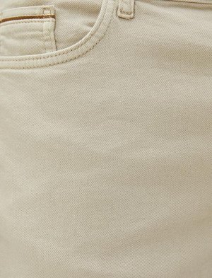 Габардиновые шорты-бермуды с карманами на пуговицах, хлопок