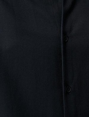 Базовая рубашка с итальянским воротником на пуговицах и длинными рукавами, без железа