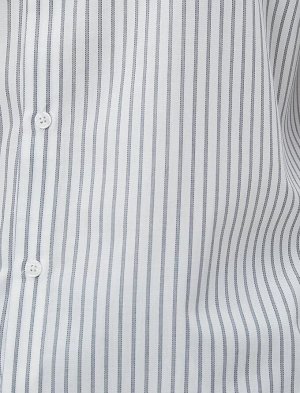 Базовая рубашка Классический воротник с длинным рукавом Хлопок на пуговицах Без железа