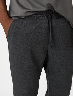 Спортивные брюки-джоггеры с кружевной талией
