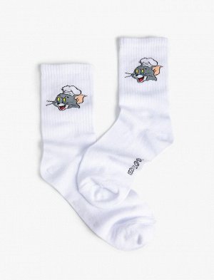 Мужские носки Tom and Jerry с лицензионной вышивкой