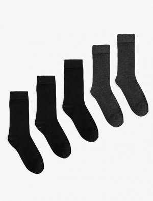 Мужской комплект базовых носков из 5 предметов, разноцветные