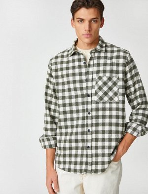 Рубашка Lumberjack с карманом и классическим воротником с длинными рукавами