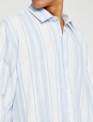 Базовая рубашка с классическим воротником-манжетой и длинным рукавом
