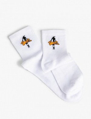 Мужские носки Daffy Duck с лицензионной вышивкой
