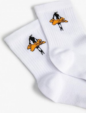 Мужские носки Daffy Duck с лицензионной вышивкой
