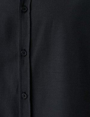 Базовая рубашка Классический воротник с манжетами Длинный рукав Приталенный крой Без железа