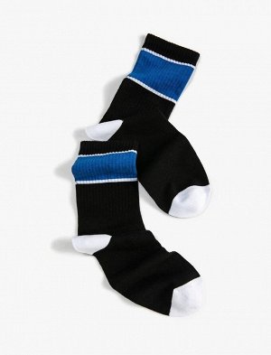 Мужские теннисные носки с цветными блоками
