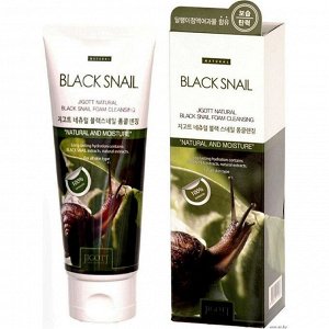 Jigott Пенка для умывания с муцином черной улитки Natural Black Snail Foam Cleansing