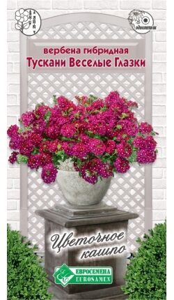 Вербена гибридная Тускани Веселые Глазки (10 шт)