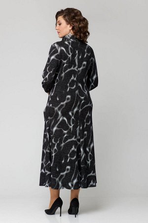 Платье EVA GRANT 7223 черный+принт