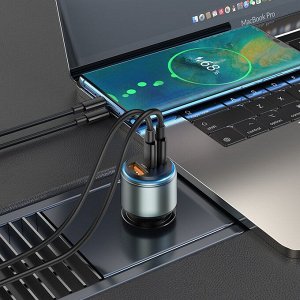 Автомобильное зарядное устройство Hoco NZ9 95W / Зарядное устройство в прикуриватель / Автомобильная зарядка для телефона