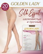 Golden Lady VELY 20 Колготки женские шелковистые, с широким  поясом, усиленными шортиками