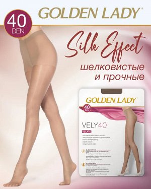 Golden Lady VELY 40 колготки женские шелковистые, с широким  поясом, бесшовными шортиками