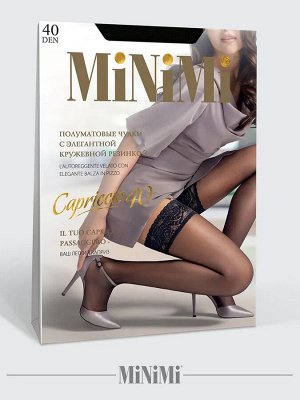 MINIMI CAPRICCIO 40 чулки женские с элегантной кружевной резинкой 8 см на силиконовой основе