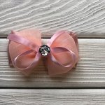 Заколка воздушный розово оранжевый