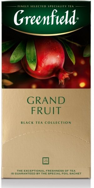 Чай GREENFIELD Grand Fruit черный аромат., пакет., 25 шт/уп