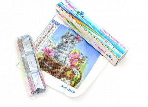 Алмазная мозаика  без подрамника  частичная выкладка    арт.YCC24319 КОТ