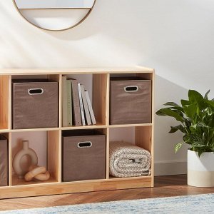 Amazon Basics Fabric Storage Box - складные тканевые коробки для хранения 6 штук