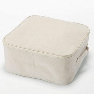 MUJI Linen Box - льняной прямоугольный короб с крышкой на молнии
