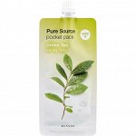 Ночная несмываемая маска для лица с зеленым чаем   Pure Source Pocket Pack Green Tea