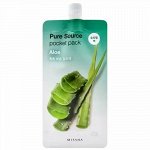 Ночная несмываемая маска для лица с Алоэ  Pure Source Pocket Pack Aloe