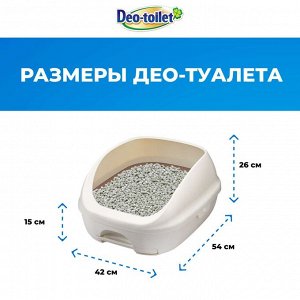 Unicharm DeoToilet Системный туалет для кошек открытого типа. Цвет темно серый (набор)