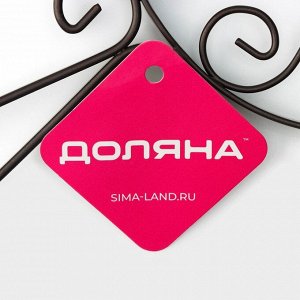 Подставка под горячее на ножках с ручкой Доляна «Сердца», 25.5x16.3 см, коричневая