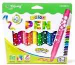 Фломастеры 12цв Yalong Colour утолщенные смываемые YL875086-12