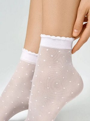Minimi POIS 20 calz. носки женские фантазийные, в горошек, комфортная резинка.