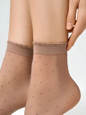 Minimi POIS 20 calz. носки женские фантазийные, в горошек, комфортная резинка.