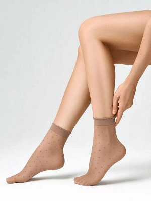 Minimi POIS 20 calz. носки женские фантазийные, в горошек, комфортная резинка.