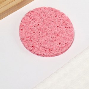 Спонж для умывания «Мягкость», d=7.5 см, МИКС