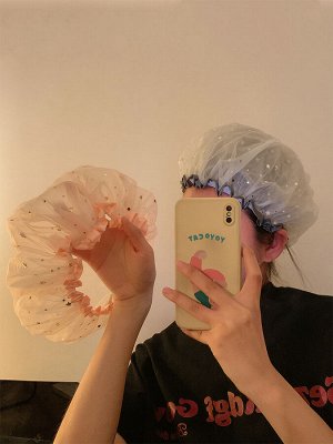 Двухслойная шапочка для душа, многоразовая, 1 шт.